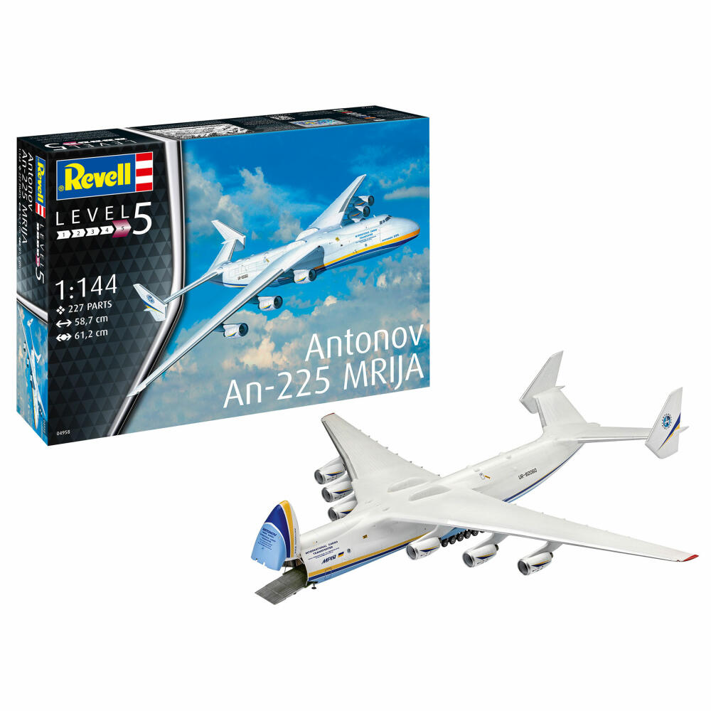 Revell Flugzeug-Modellbausatz Antonov An-225 Mrija, 227 Teile, 1:144, 04958
