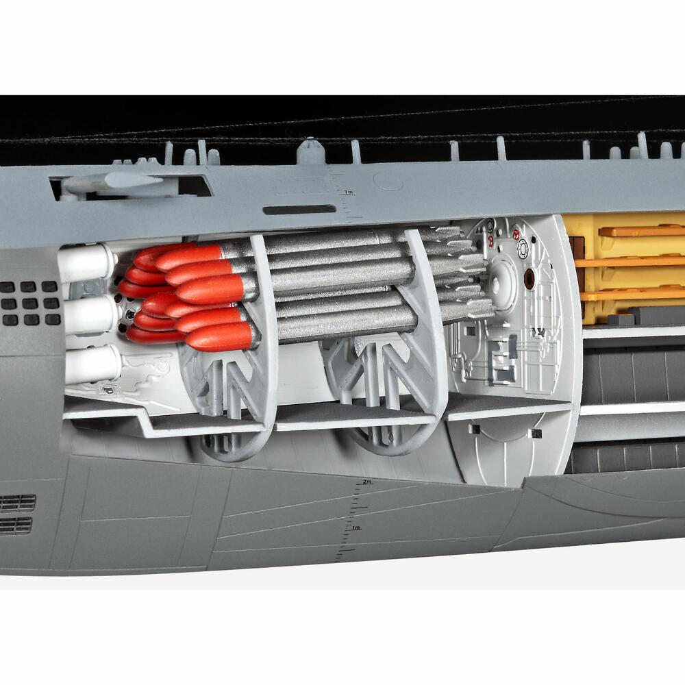 Revell Schiff-Modellbausatz Deutsches U-Boot Typ XXI mit Interieur, 50 Teile, 1:144, 05078
