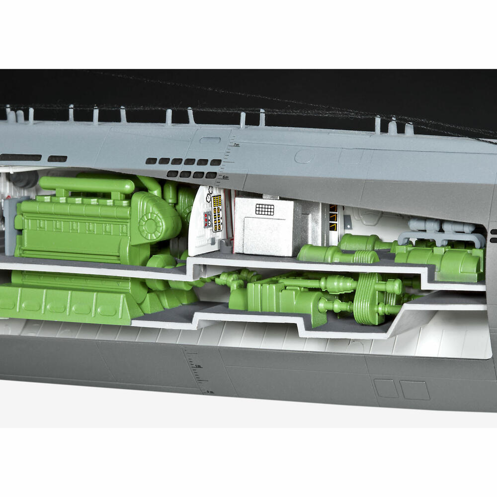 Revell Schiff-Modellbausatz Deutsches U-Boot Typ XXI mit Interieur, 50 Teile, 1:144, 05078