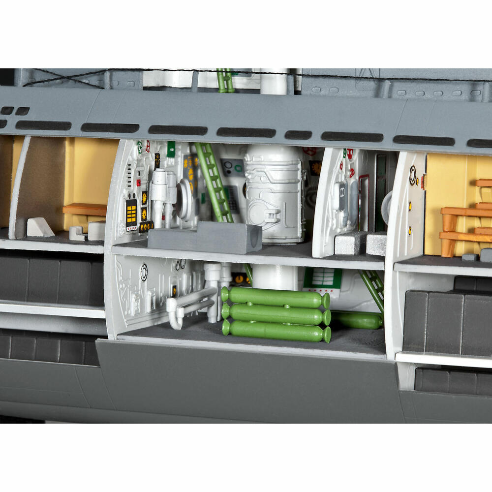 Revell Schiff-Modellbausatz Deutsches U-Boot Typ XXI mit Interieur, 50 Teile, 1:144, 05078