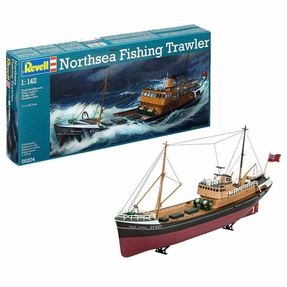 Revell Schiff-Modellbausatz Northsea Fishing Trawler, Fischkutter, 61 Teile, 1:142, 05204