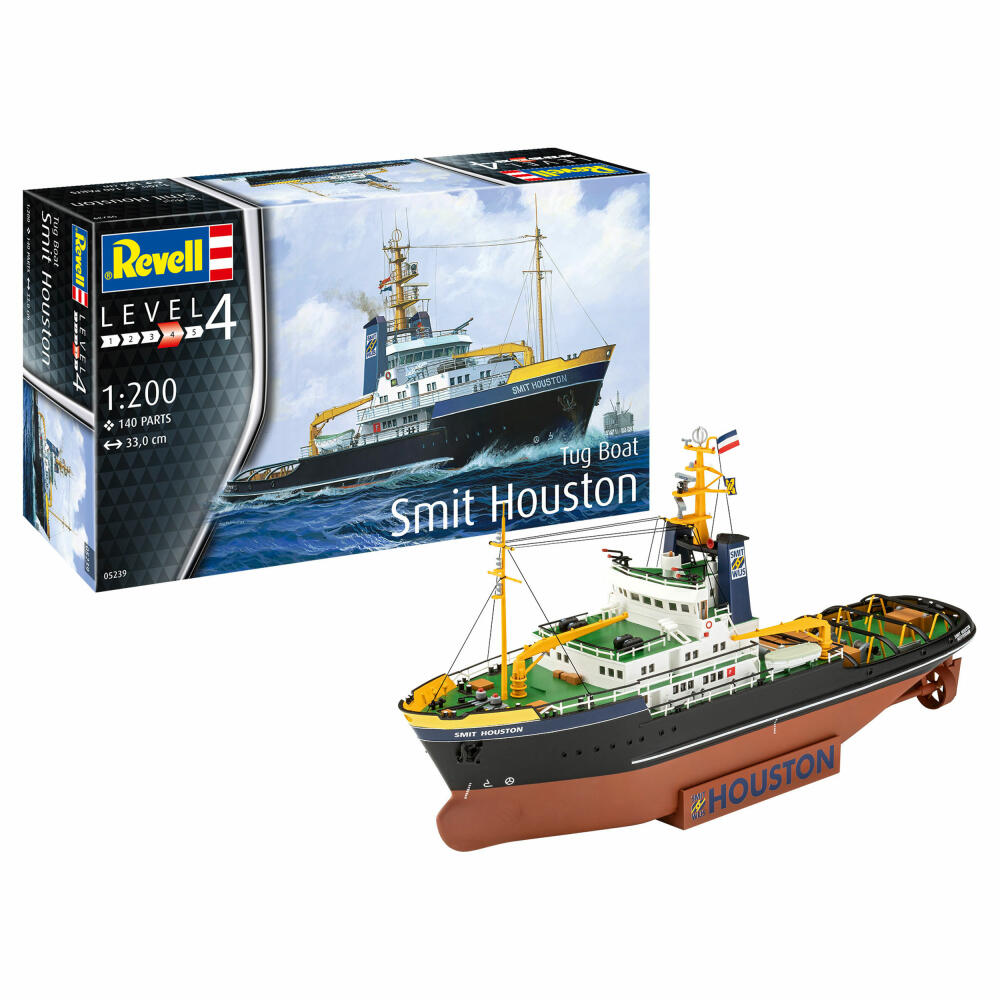 Revell Schiff-Modellbausatz Tug Boat Smit Houston, Schlepper, 140 Teile, 1:200, 05239
