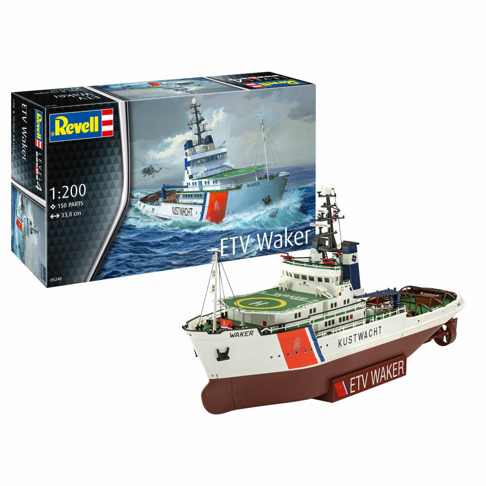 Revell Schiff-Modellbausatz ETV Waker, Küstenwache, 150 Teile, 1:200, 05240