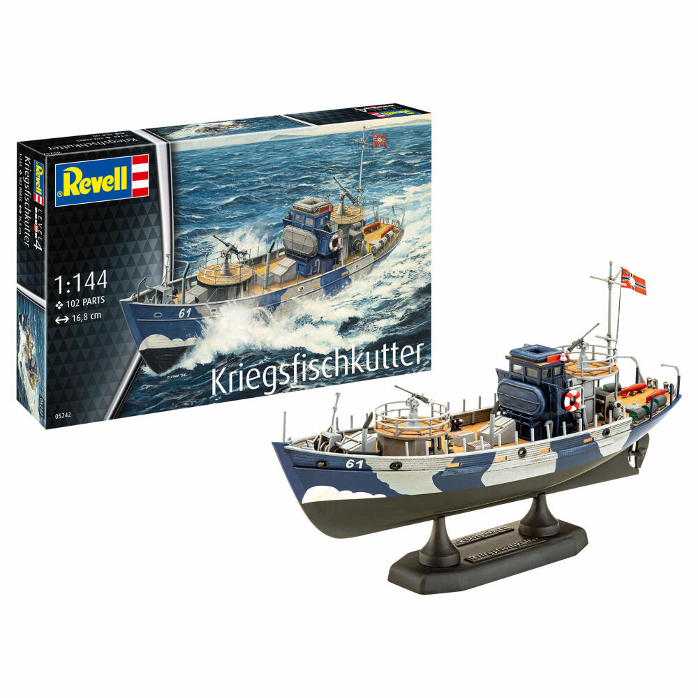 Revell Schiff-Modellbausatz Kriegsfischkutter KFK, 102 Teile, 1:144, 05242