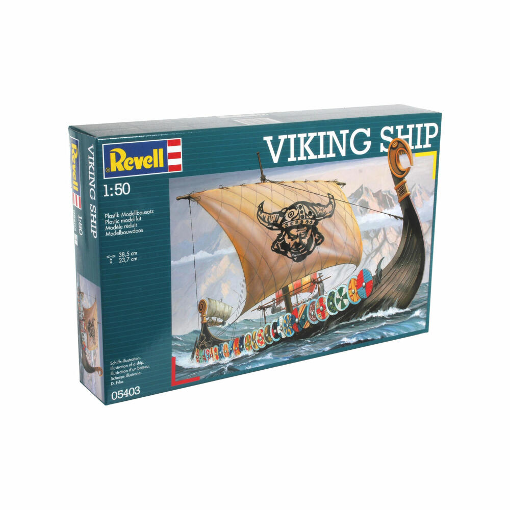 Revell Schiff-Modellbausatz Viking Ship, Wikinger-Langboot, 131 Teile, 1:50, 05403