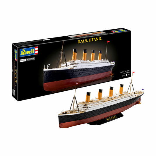 Revell Schiff-Modellbausatz R.M.S. Titanic Click System, Kreuzfahrtschiff, 156 Teile, 1:600, 05497