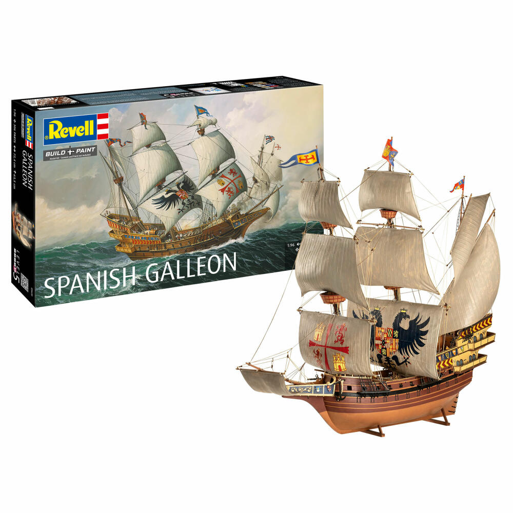 Revell Schiff-Modellbausatz Spanische Galleone, Segelschiff, 306 Teile, 1:96, 05620