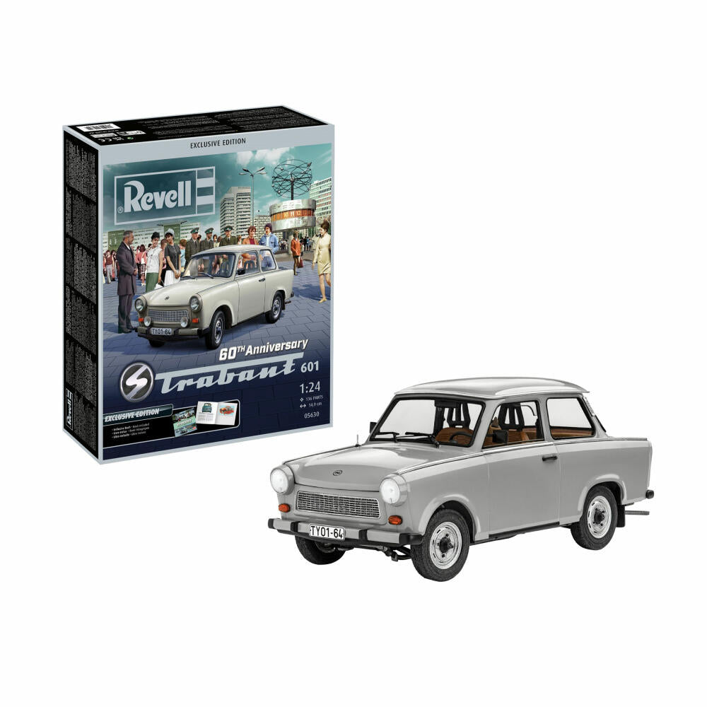 Revell Fahrzeug-Modellbausatz Trabant 601 60th Anniversary Exclusive Edition, Trabi, 136 Teile, 1:24, 05630