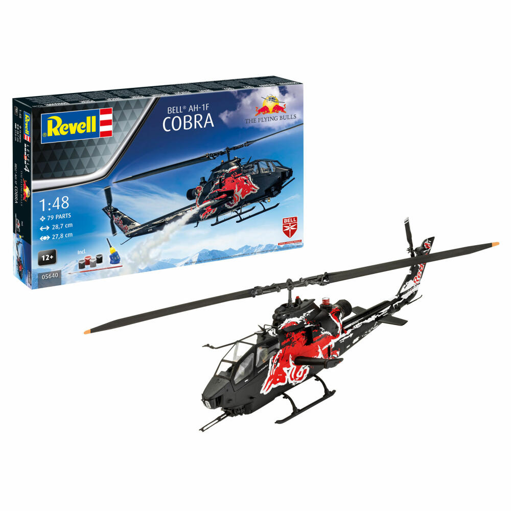 Revell Hubschrauber-Modellbausatz Geschenkset Flying Bulls Bell AH-1F Cobra, 79 Teile, 1:48, 05640