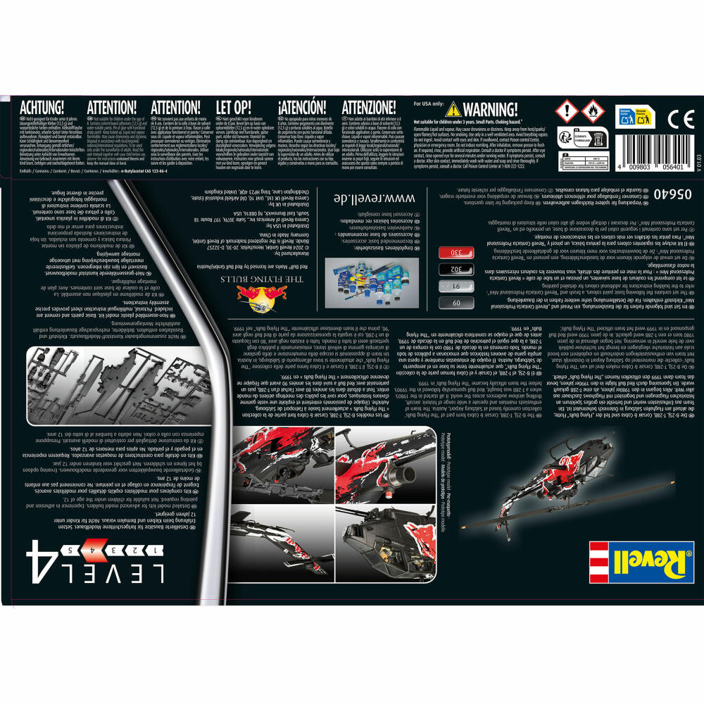 Revell Hubschrauber-Modellbausatz Geschenkset Flying Bulls Bell AH-1F Cobra, 79 Teile, 1:48, 05640