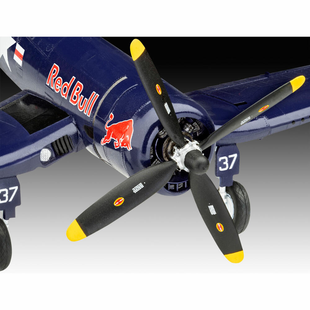 Revell Flugzeug-Modellbausatz Geschenkset Flying Bulls Vought F4U-4 Corsair, 46 Teile, 1:48, 05641