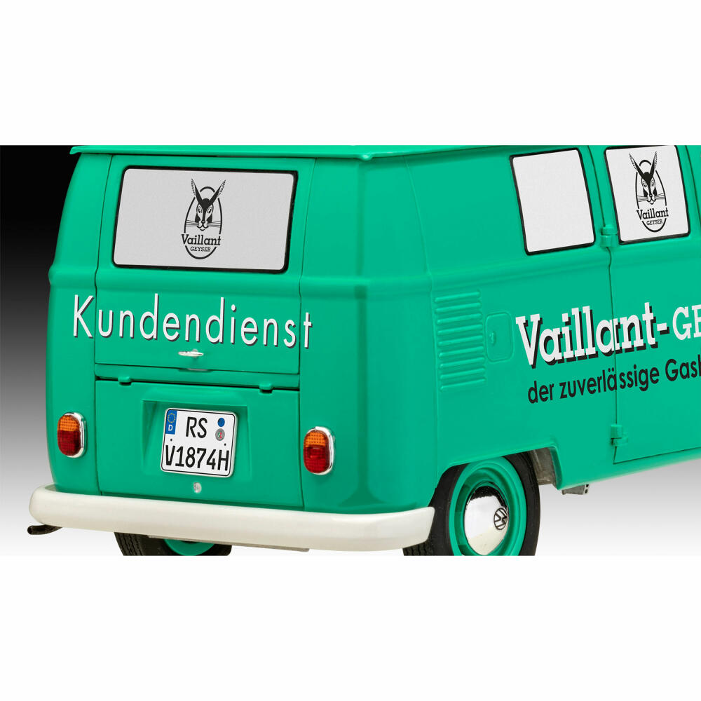 Revell Fahrzeug-Modellbausatz Geschenkset VW T1 Bus 50 years of Vaillant, 128 Teile, 1:24, 05648