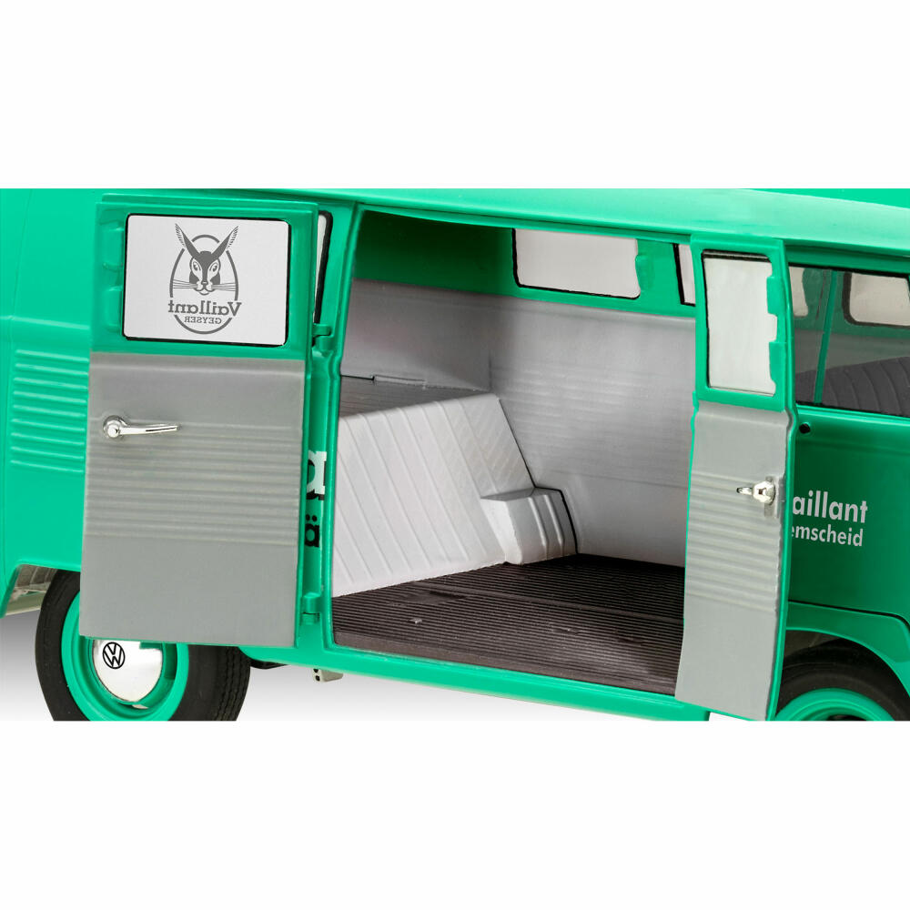 Revell Fahrzeug-Modellbausatz Geschenkset VW T1 Bus 50 years of Vaillant, 128 Teile, 1:24, 05648