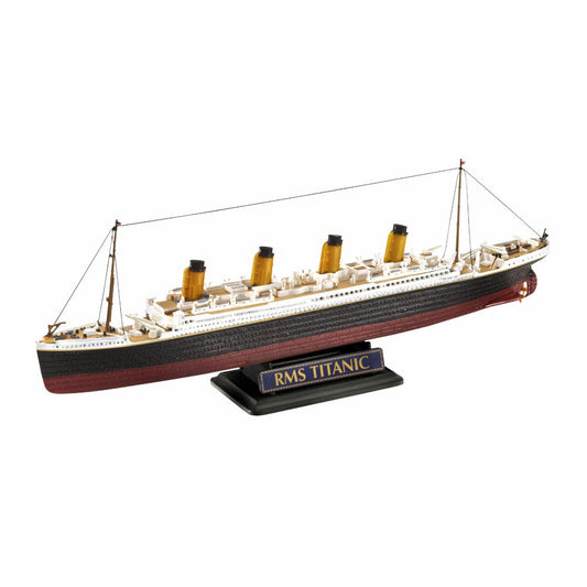 Revell Schiff-Modellbausatz Geschenkset R.M.S. Titanic, Kreuzfahrtschiff, 172 Teile, 1:700 & 1:1200, 05727