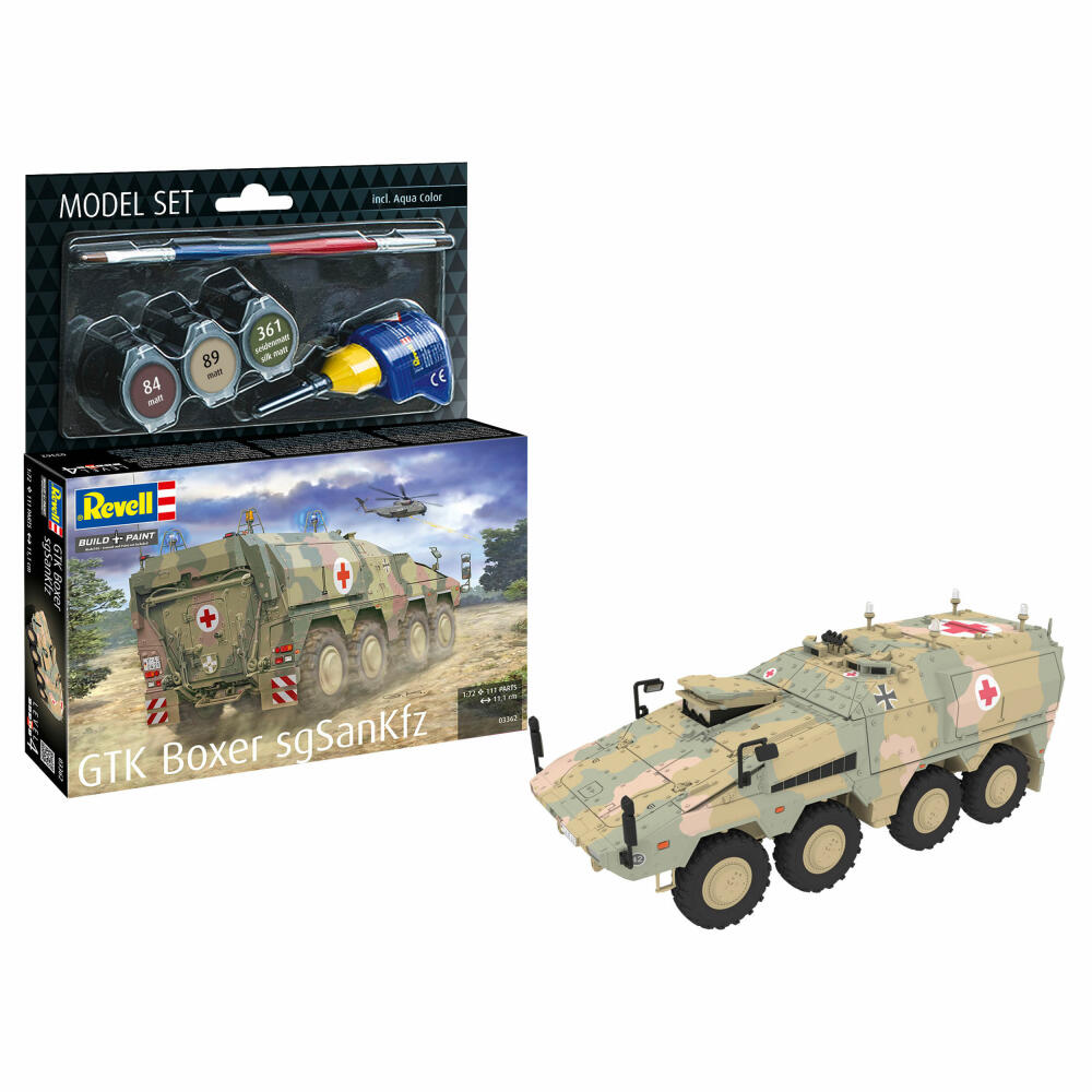 Revell Panzer-Modell-Set GTK Boxer sgSanKfz, Militär, Transporter, 111 Teile, 1:72, 63362