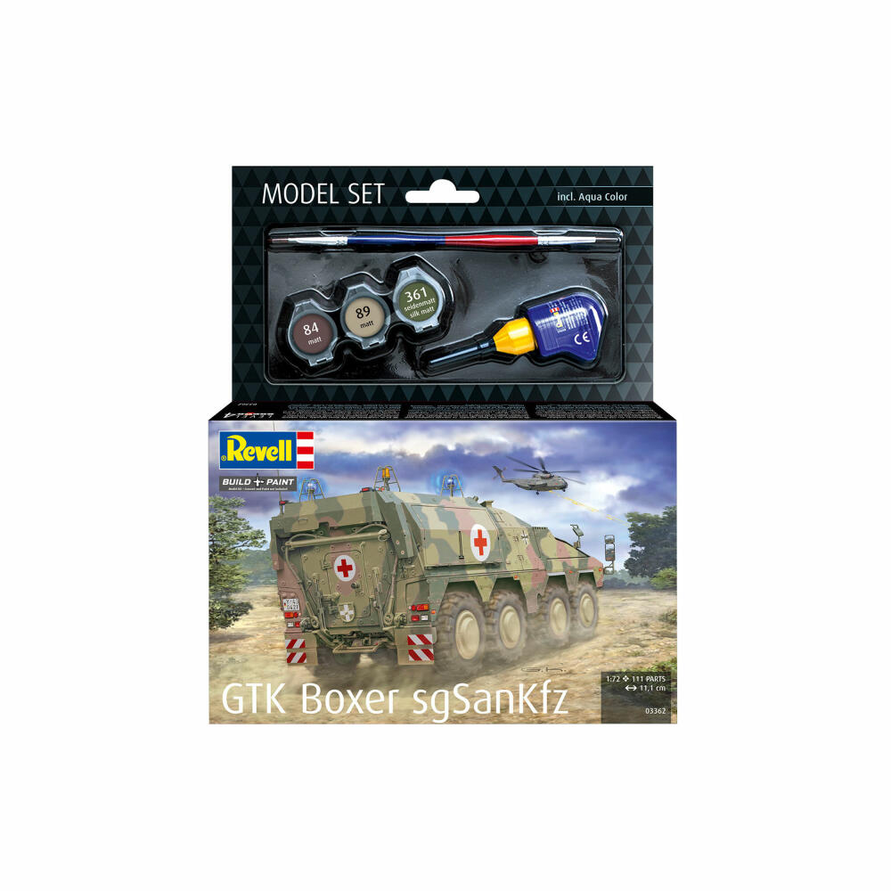 Revell Panzer-Modell-Set GTK Boxer sgSanKfz, Militär, Transporter, 111 Teile, 1:72, 63362