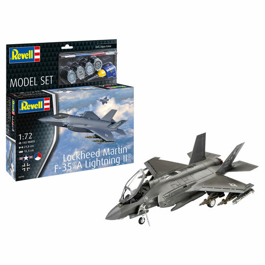 Revell Flugzeug-Modell-Set Lockheed Martin F-35A Lightning II, 143 Teile, 1:72, 63799