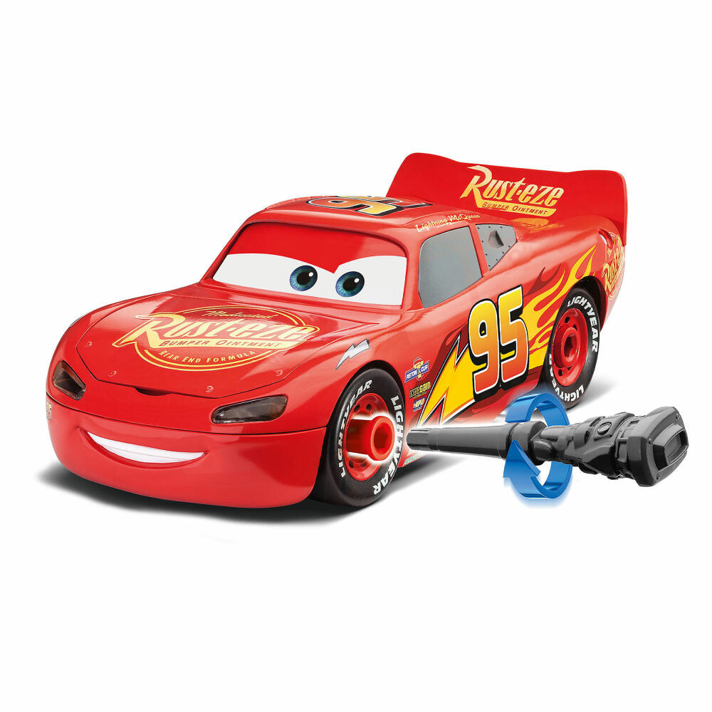 Revell Steckbausatz Disney Cars Lightning McQueen Auto mit Licht&Sound, 19 Teile, 1:20, 06562