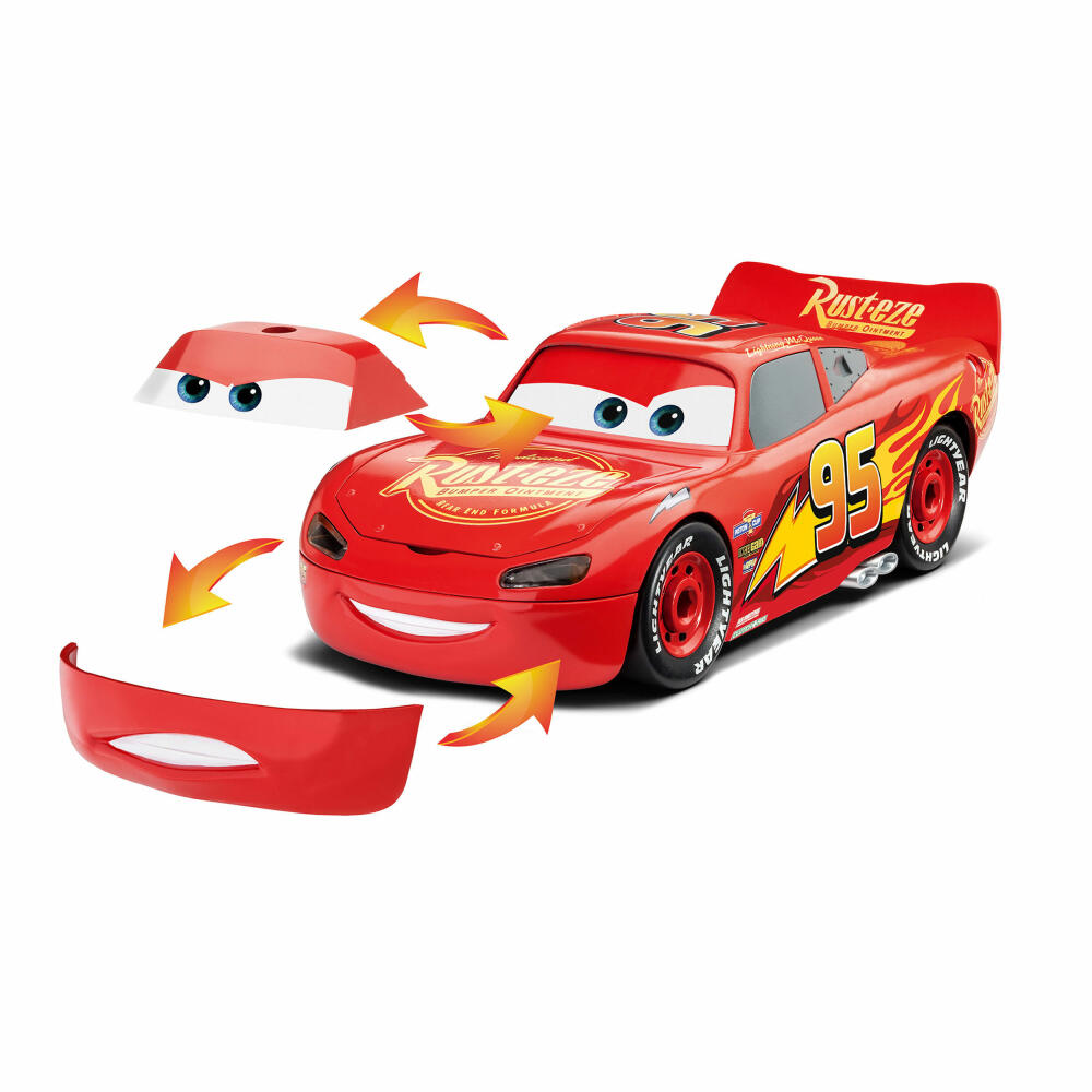 Revell Steckbausatz Disney Cars Lightning McQueen Auto mit Licht&Sound, 19 Teile, 1:20, 06562