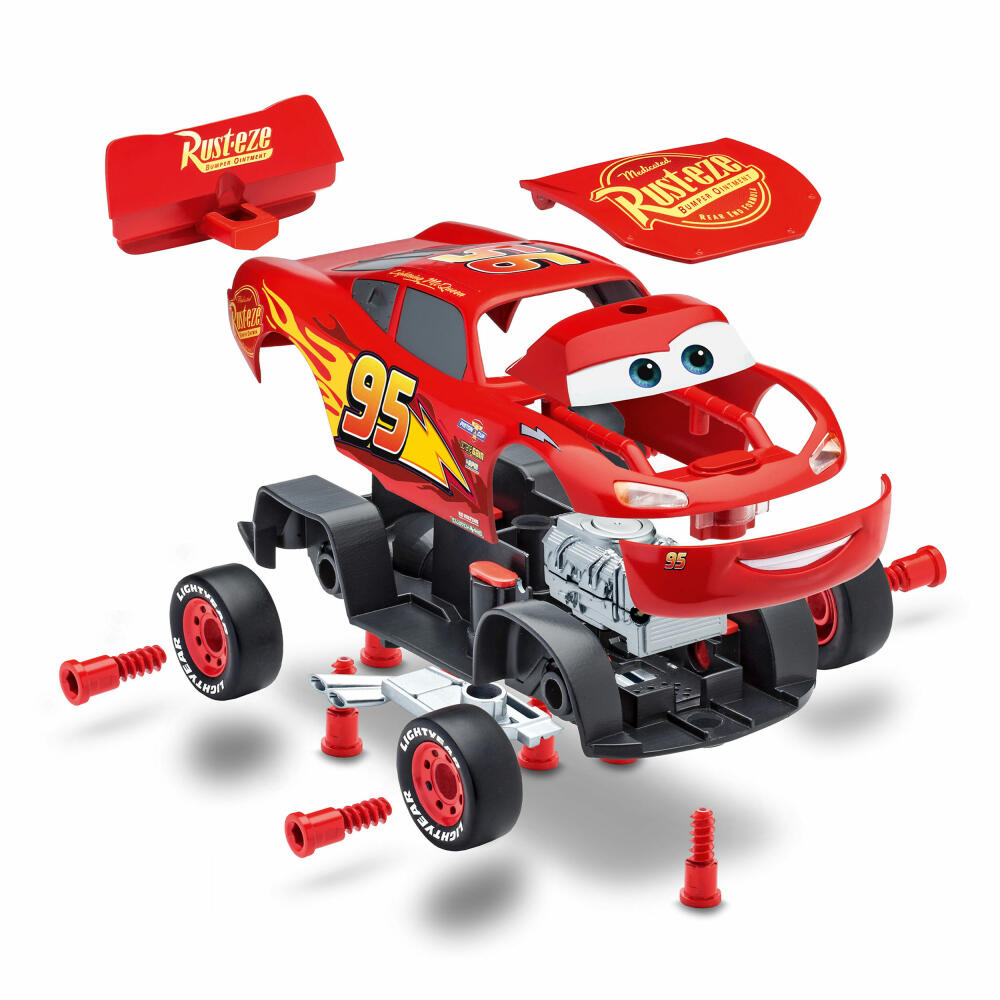 Revell Steckbausatz Disney Cars Lightning McQueen Auto mit Licht&Sound, 19 Teile, 1:20, 06562
