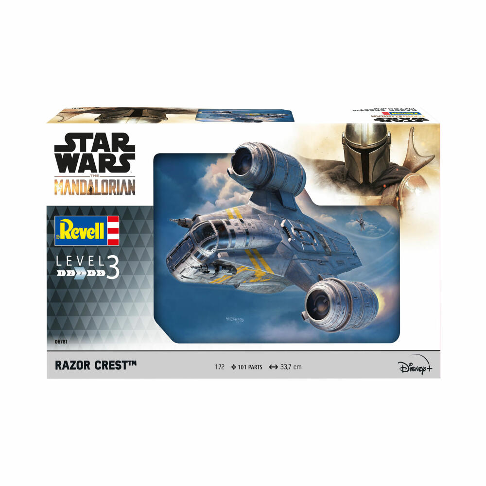 Revell Star Wars Modellbausatz The Mandalorian - Razor Crest, Raumschiff, 101 Teile, 1:72, 06781