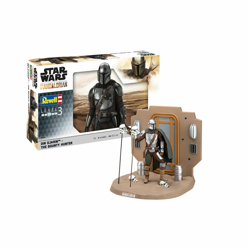 Revell Star Wars Modellbausatz The Mandalorian - Din Djarin The Bounty Hunter, Figur, 60 Teile, 1:9, 06784
