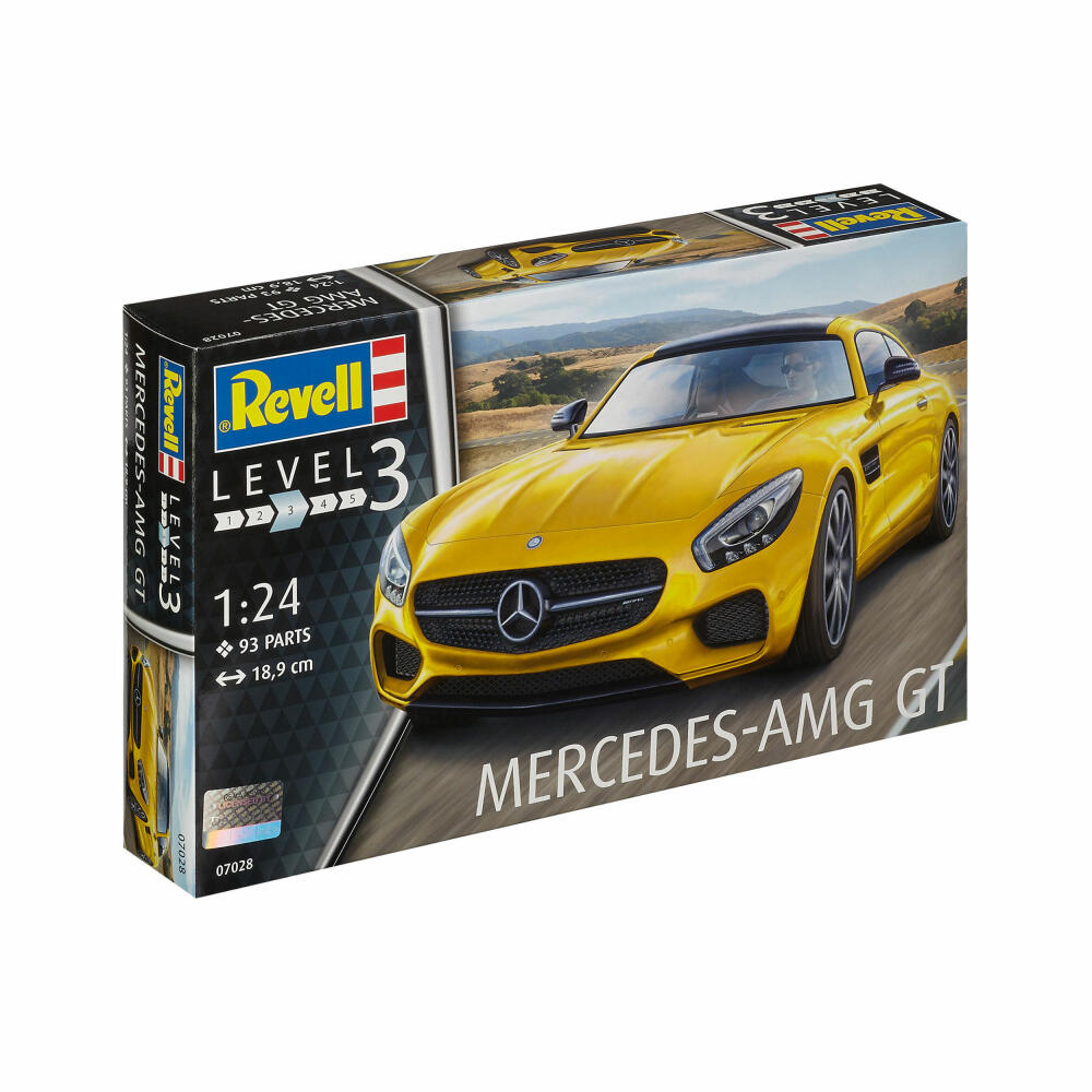 Revell Fahrzeug-Modellbausatz Mercedes-AMG GT, Auto, 93 Teile, 1:24, 07028
