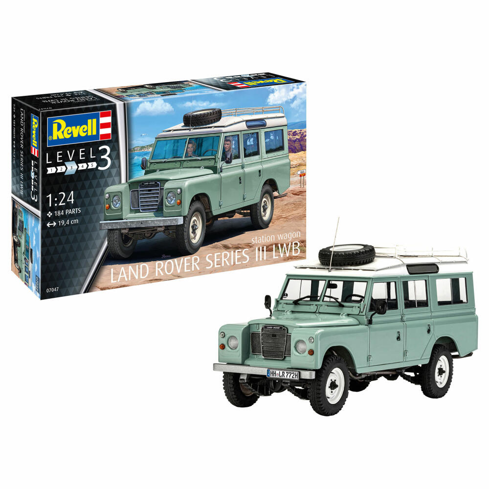 Revell Fahrzeug-Modellbausatz Land Rover Series III LWB Station Wagon, Auto, 184 Teile, 1:24, 07047