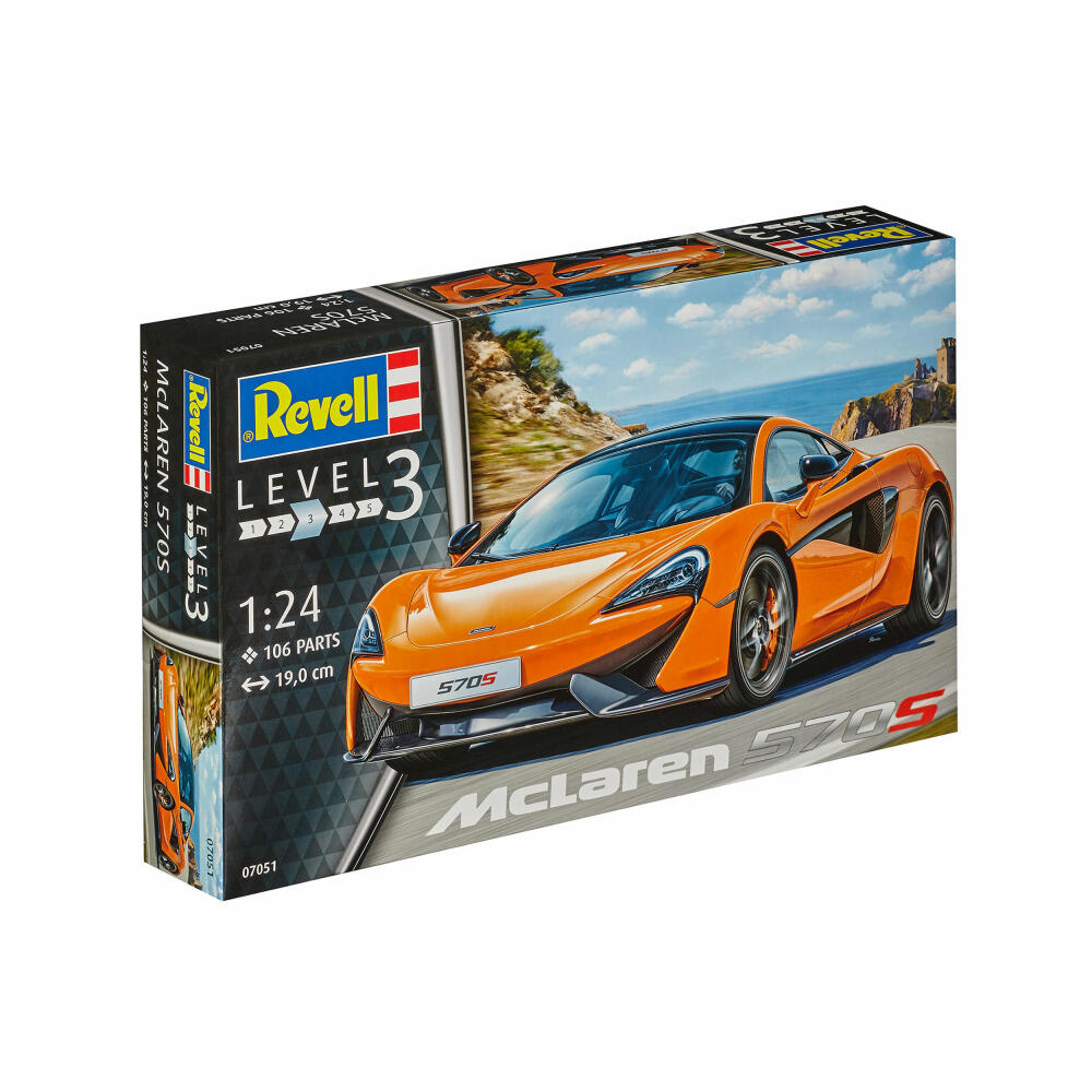 Revell Fahrzeug-Modellbausatz McLaren 570S, Auto, 106 Teile, 1:24, 07051