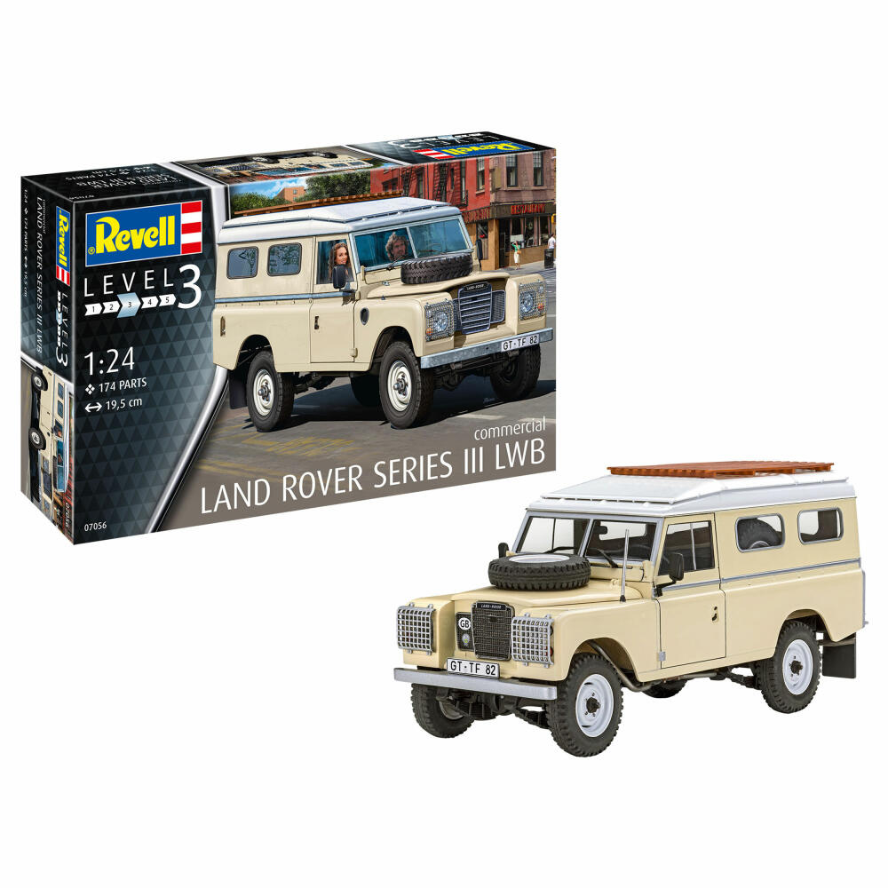 Revell Fahrzeug-Modellbausatz Land Rover Series III LWB, Auto, 174 Teile, 1:24, 07056