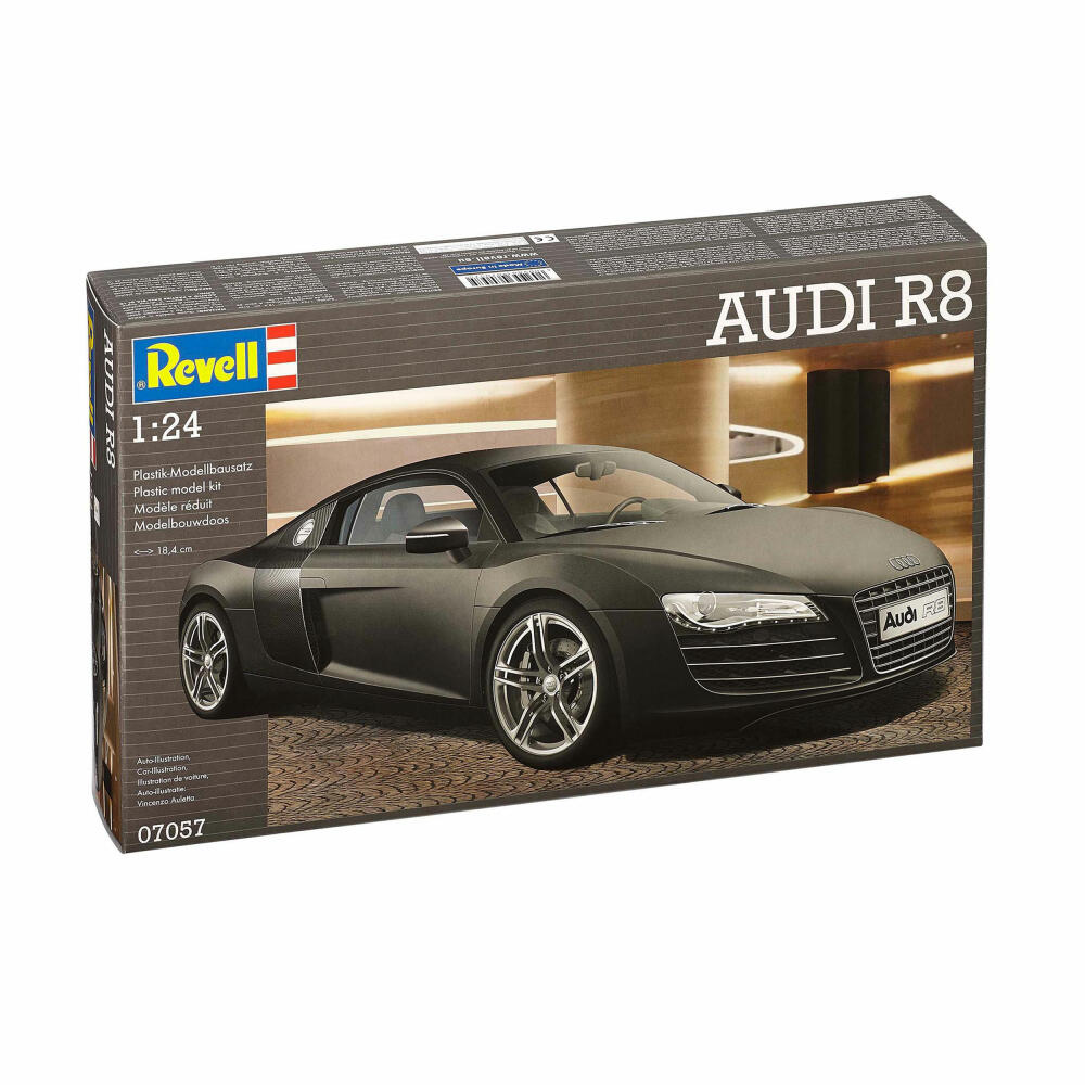 Revell Fahrzeug-Modellbausatz Audi R8, Auto, 106 Teile, 1:24, 07057