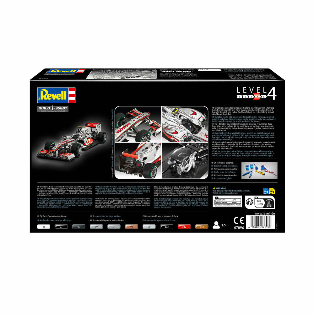 Revell Fahrzeug-Modellbausatz Vodafone McLaren Mercedes MP4-25 Lewis Hamilton, Rennauto, 103 Teile, 1:24, 07096