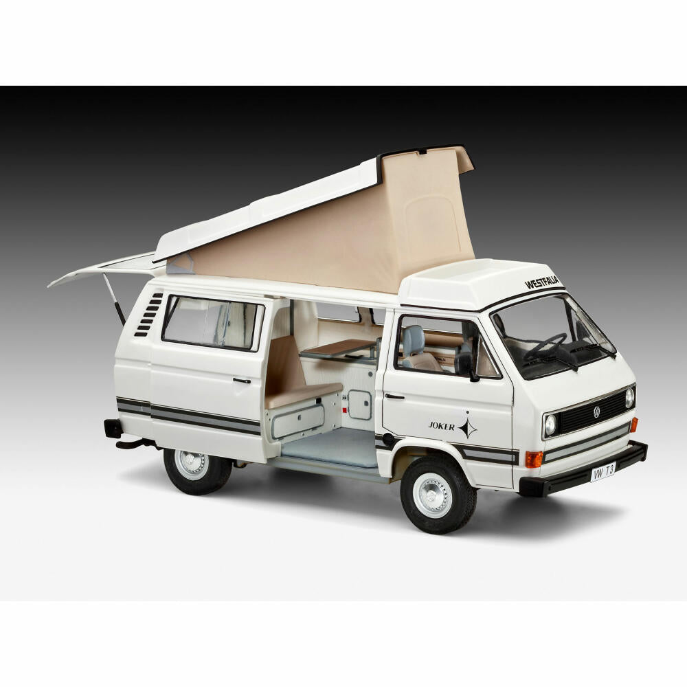Revell Fahrzeug-Modellbausatz Volkswagen T3 Camper, Campingwagen, 80 Teile, 1:25, 07344