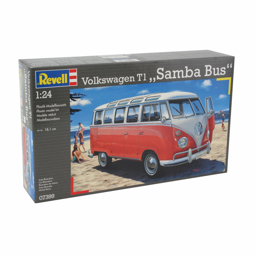 Revell Fahrzeug-Modellbausatz Volkswagen T1 Samba Bus, Autobus, 173 Teile, 1:24, 07399