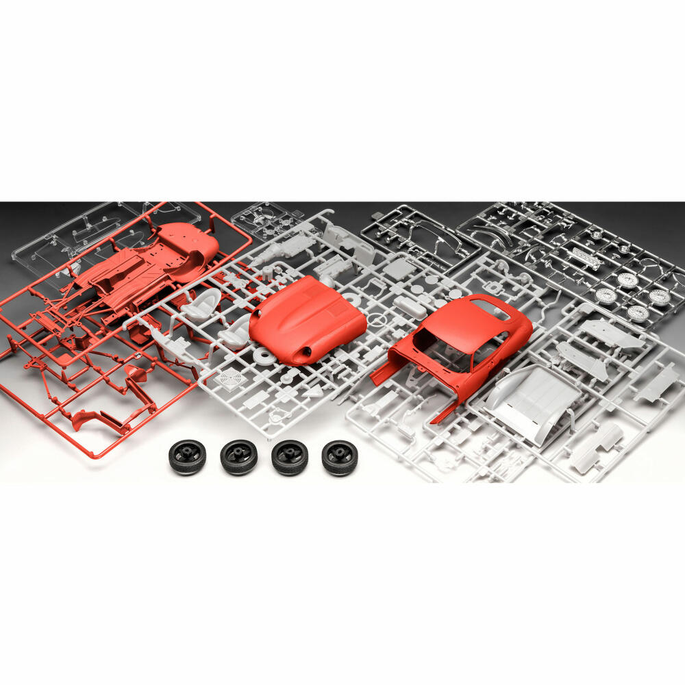 Revell Fahrzeug-Modellbausatz Jaguar E-Type Coupé, Auto, 142 Teile, 1:24, 07668