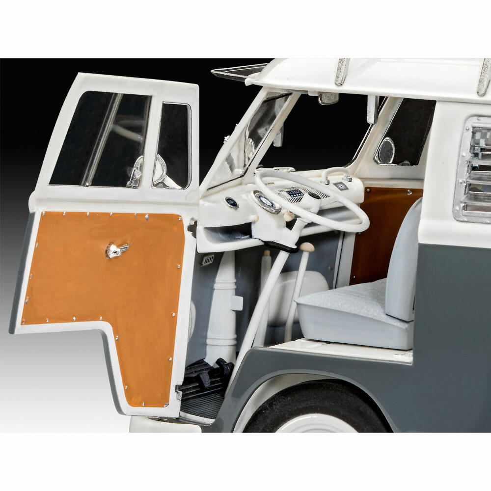 Revell Fahrzeug-Modellbausatz VW T1 Camper, Campingwagen, 189 Teile, 1:24, 07674
