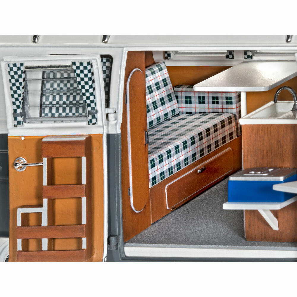 Revell Fahrzeug-Modellbausatz VW T1 Camper, Campingwagen, 189 Teile, 1:24, 07674