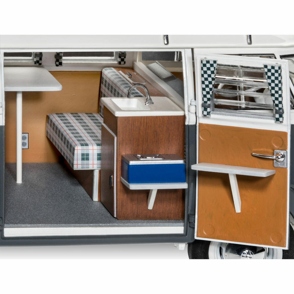 Revell Fahrzeug-Modellbausatz VW T1 Camper, Campingwagen, 189 Teile, 1:24, 07674