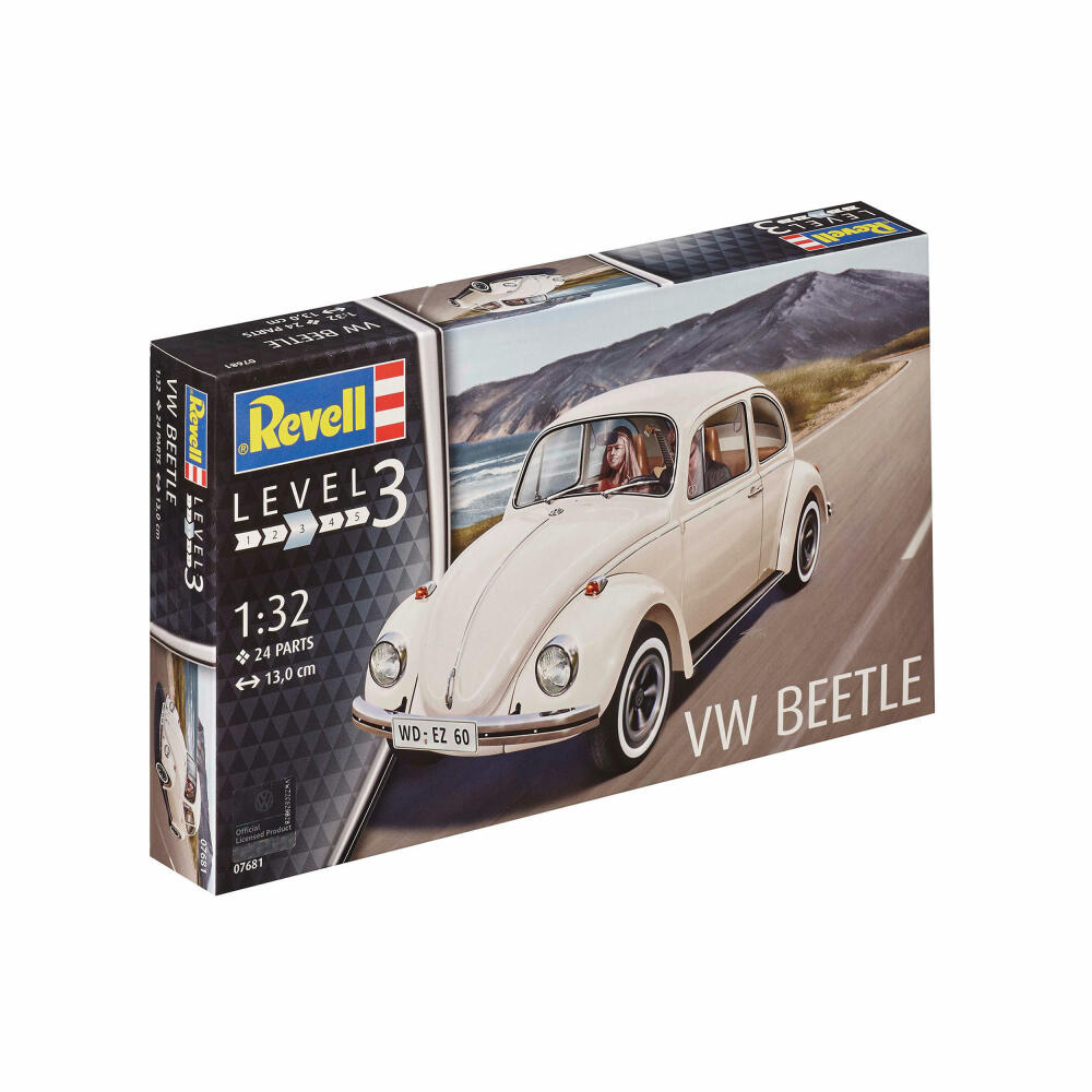 Revell Fahrzeug-Modellbausatz VW Beetle, Auto, Käfer, 24 Teile, 1:32, 07681