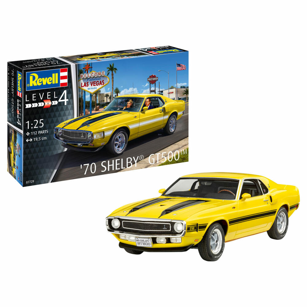 Revell Fahrzeug-Modellbausatz 70 Shelby GT500, Auto, 112 Teile, 1:25, 07729