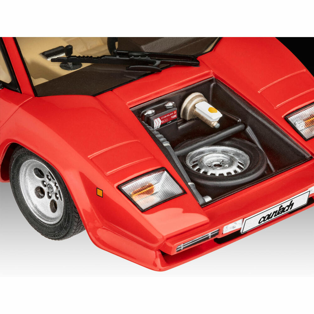Revell Fahrzeug-Modellbausatz Lamborghini Countach LP500S, Auto, 124 Teile, 1:24, 07730