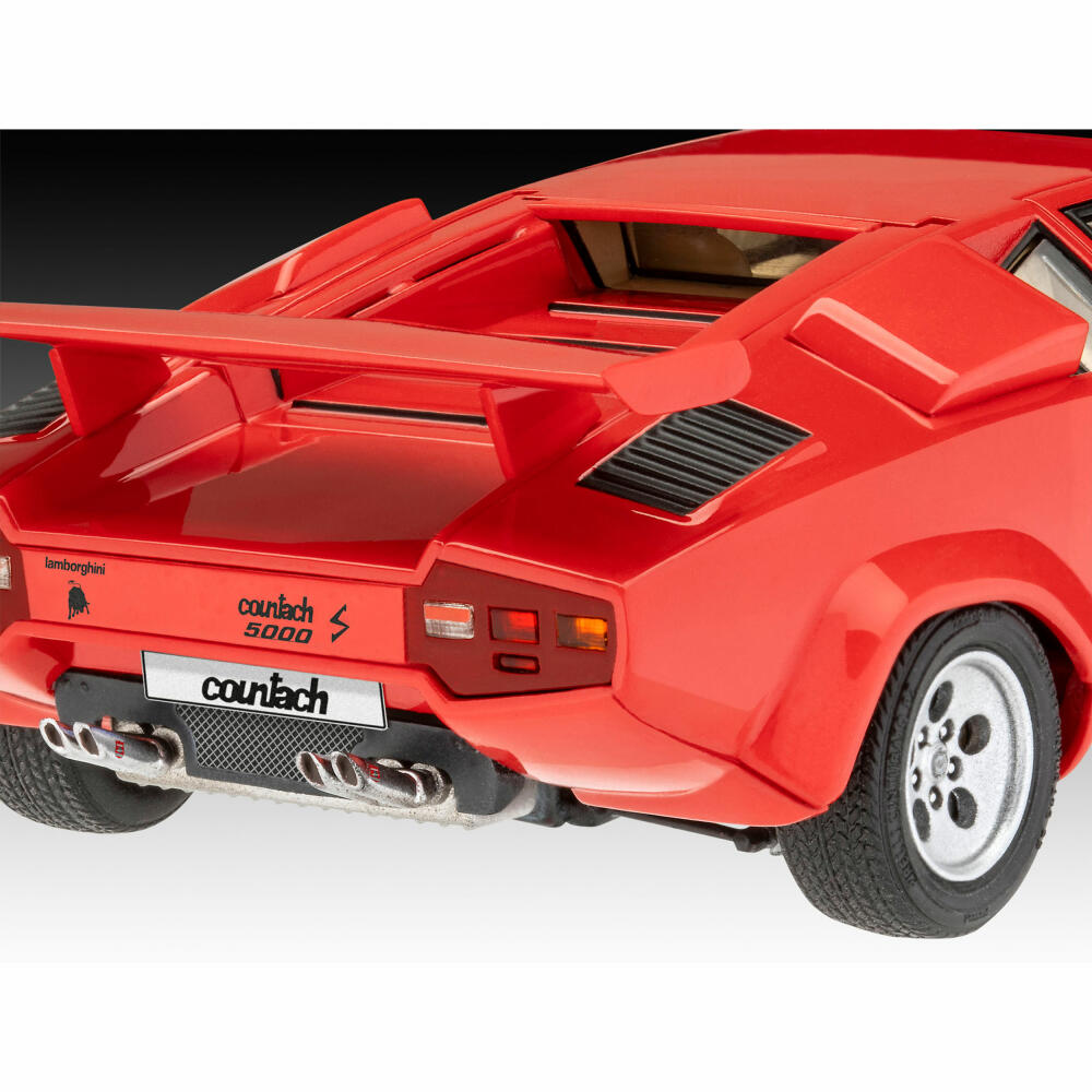 Revell Fahrzeug-Modellbausatz Lamborghini Countach LP500S, Auto, 124 Teile, 1:24, 07730