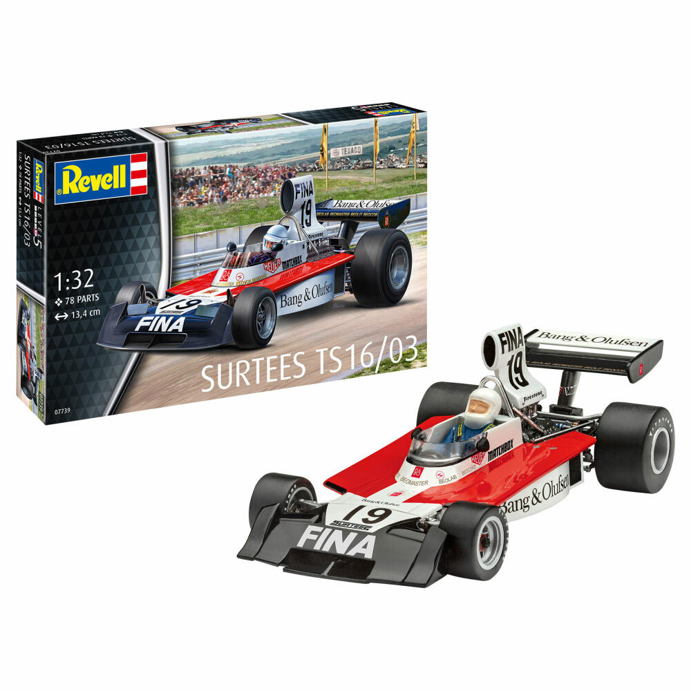 Revell Fahrzeug-Modellbausatz Surtees TS16/03, Rennauto, 78 Teile, 1:32, 07739