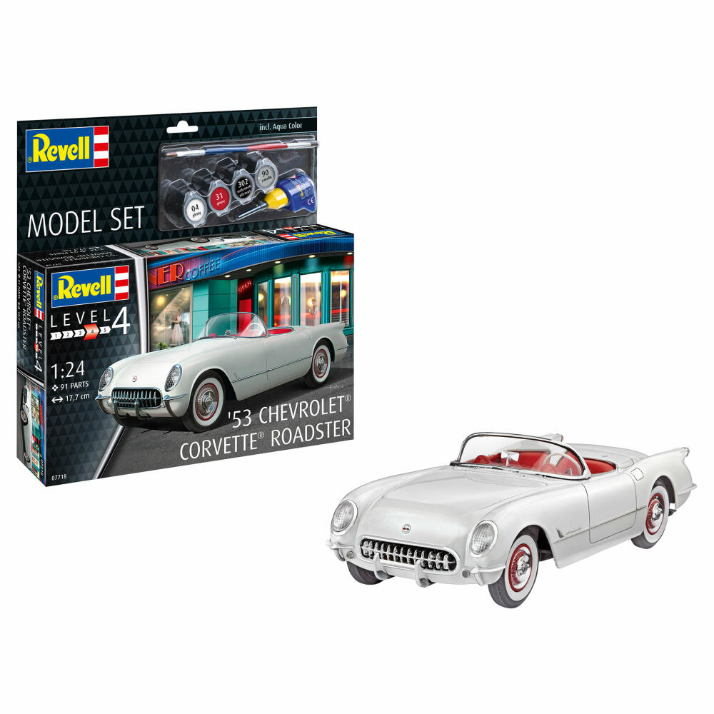 Revell Fahrzeug-Modell-Set 1953 Chevrolet Corvette Roadster, 91 Teile, 1:24, 67718