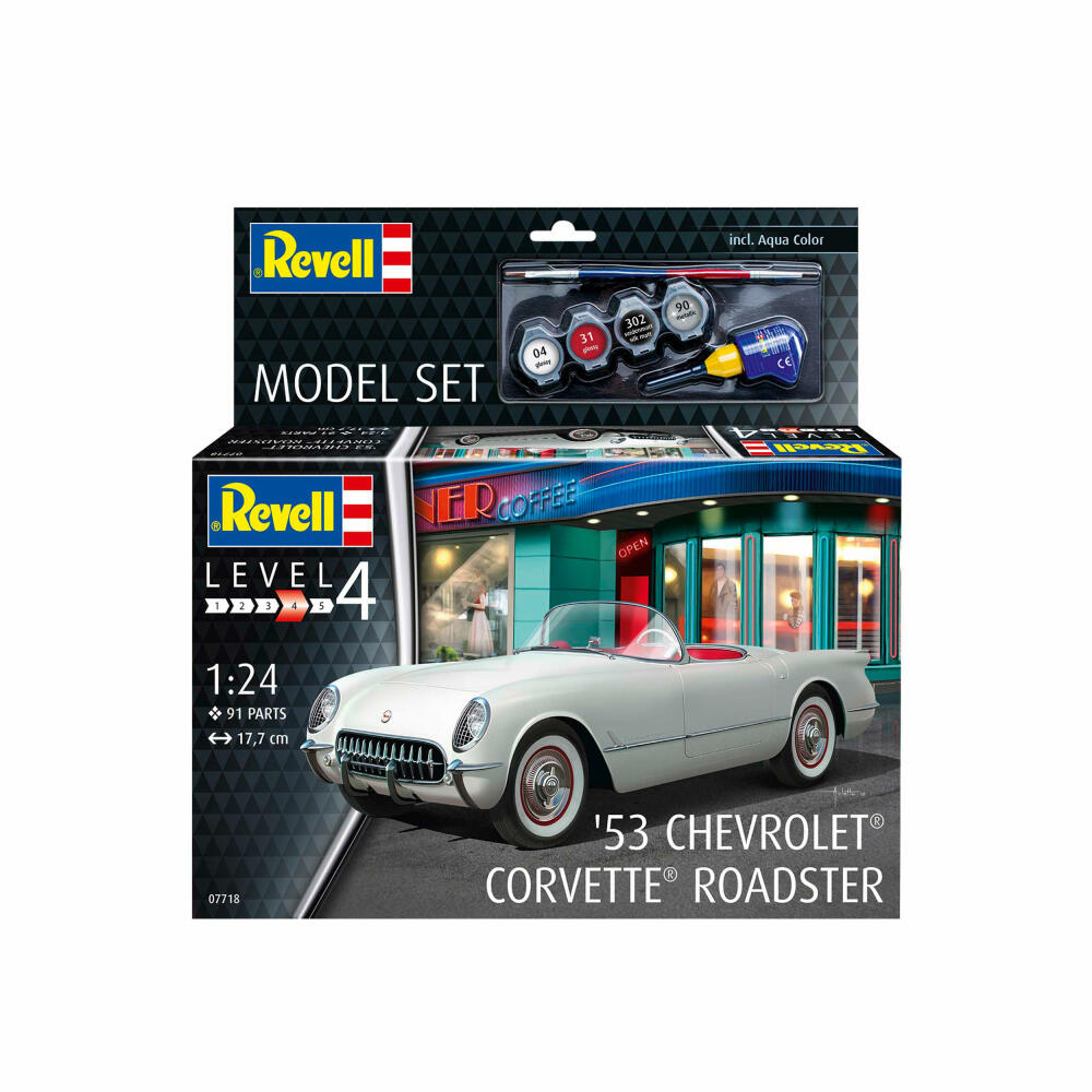 Revell Fahrzeug-Modell-Set 1953 Chevrolet Corvette Roadster, 91 Teile, 1:24, 67718