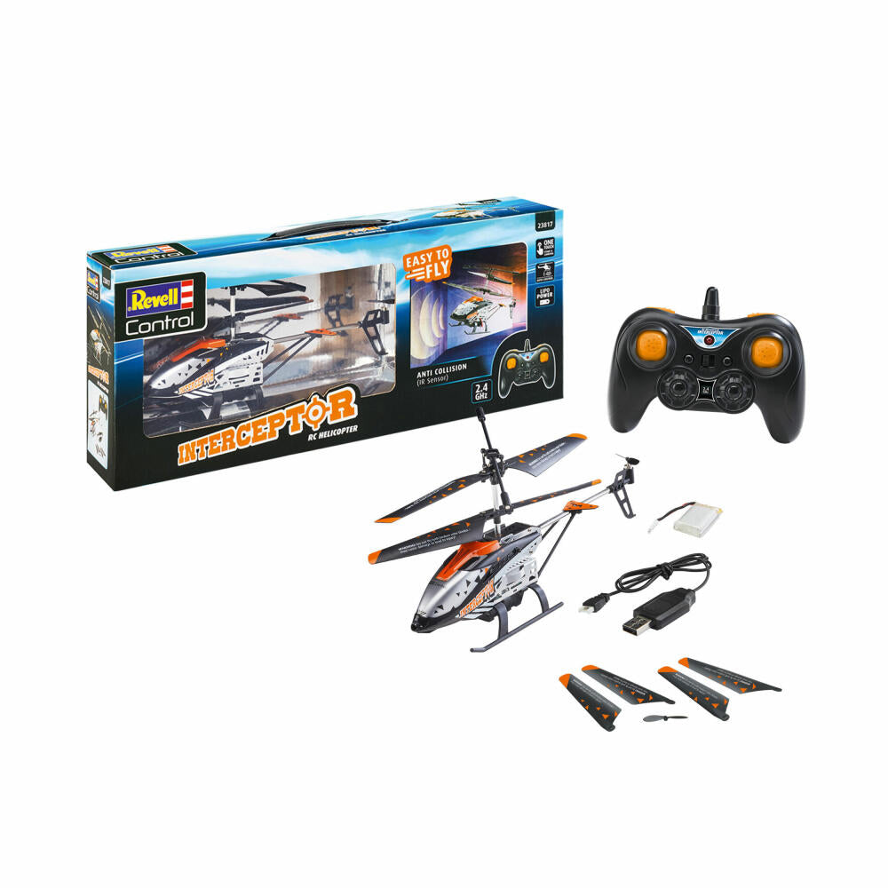 Revell Control Anti-Crash Helicopter Interceptor, ferngesteuerter Hubschrauber, Infrarot, ab 8 Jahren, 23817