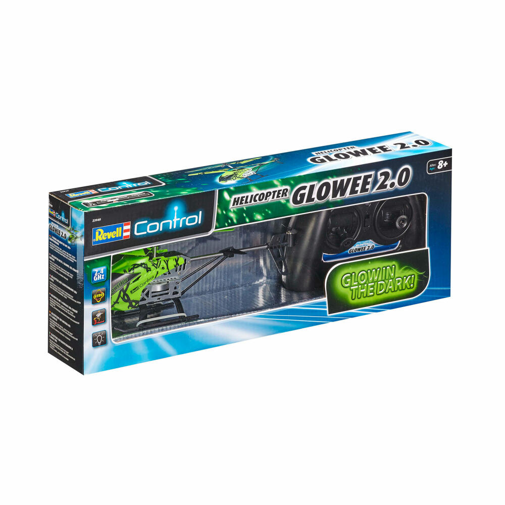 Revell Control Helicopter Glowee 2.0, remote-controlled helicopter, 3-channel GHz, ages 8 and up, 23940