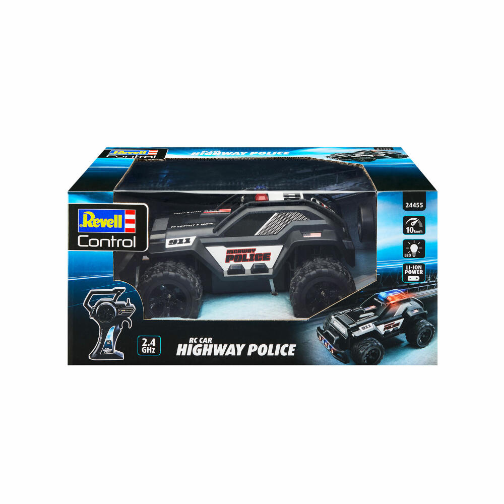 Revell Control RC Highway Police, ferngesteuertes Polizeiauto, 2.4 GHz, ab 6 Jahren, 24455