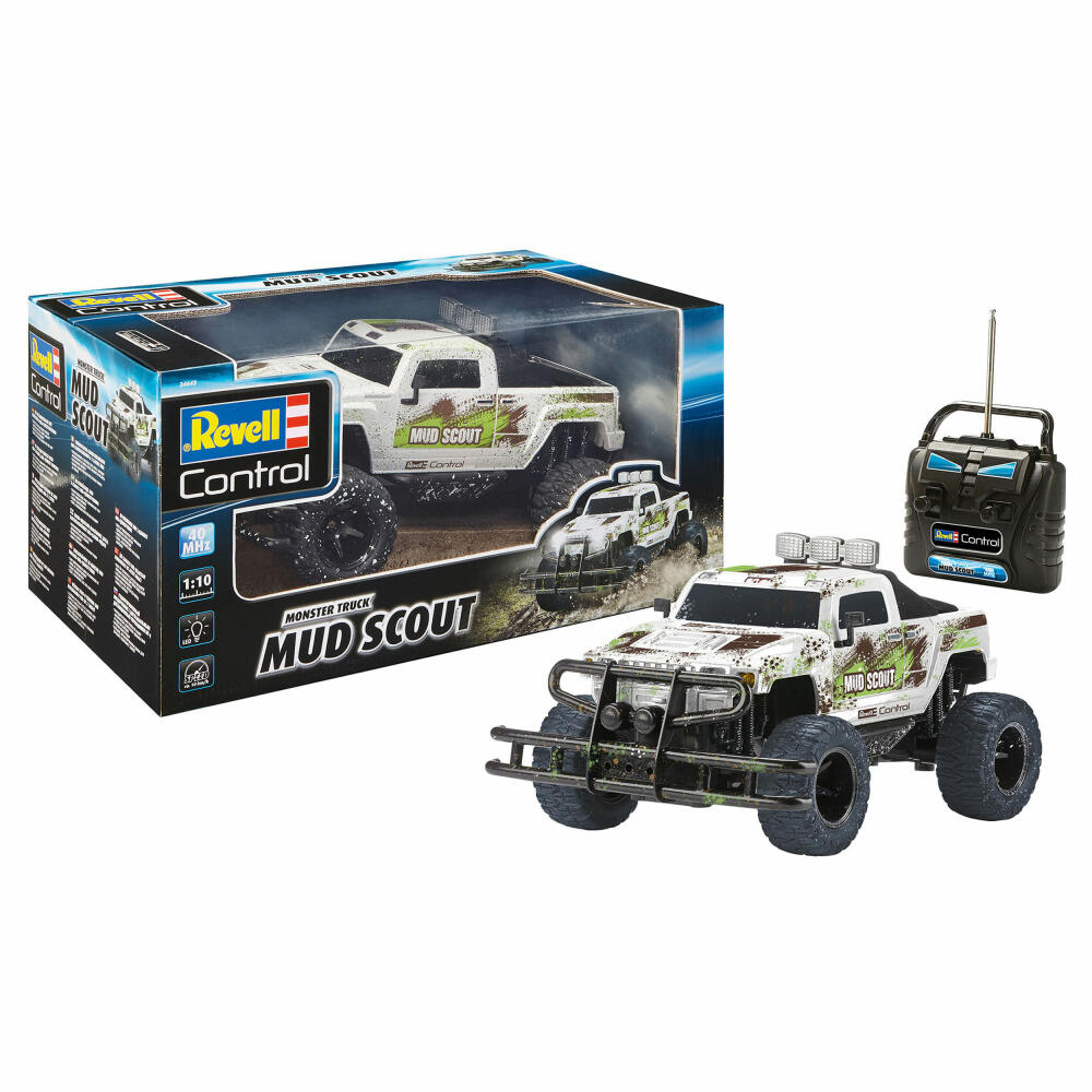 Revell Control RC Truck New Mud Scout, remote-controlled monster truck, 40 MHz, ages 8 and up, 24643