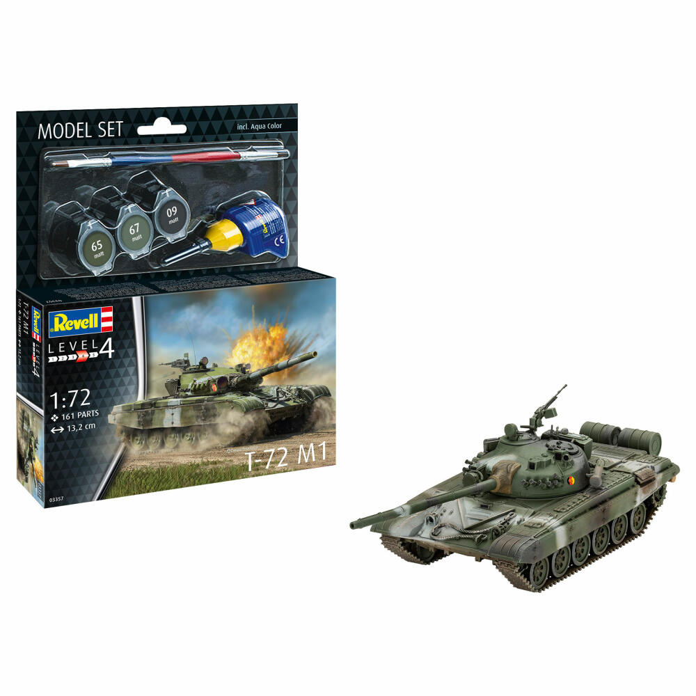 Revell Panzer-Modell-Set T-72 M1, Militär, MBT, 161 Teile, 1:72, 63357